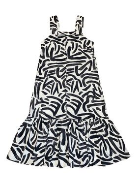Pieces black and cream midi dress